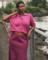Savvy Fine Knit Short Sleeve Polo Sweater - Rothko Purple | Plus Size & Straight Size Women's Fashion | Universal Standard