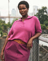 Savvy Fine Knit Short Sleeve Polo Sweater - Rothko Purple | Plus Size & Straight Size Women's Fashion | Universal Standard