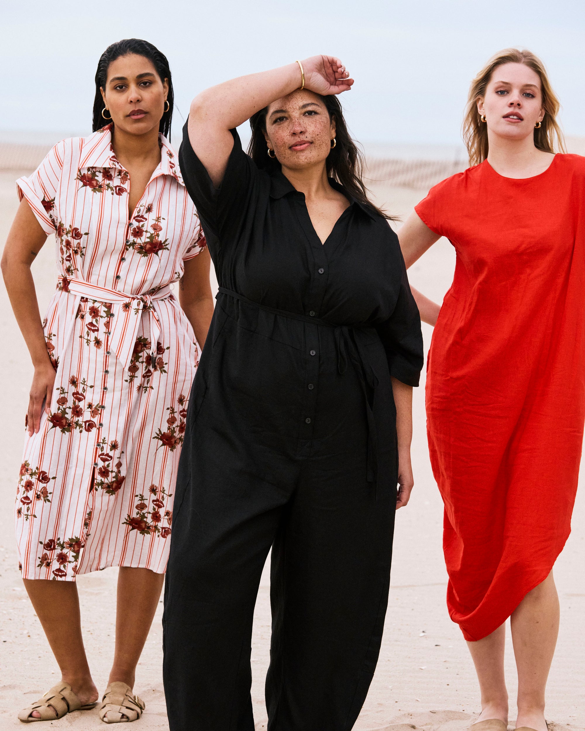 Maggie Barrel Leg Linen Blend Jumpsuit - Black | Plus Size & Straight Size Women's Fashion | Universal Standard