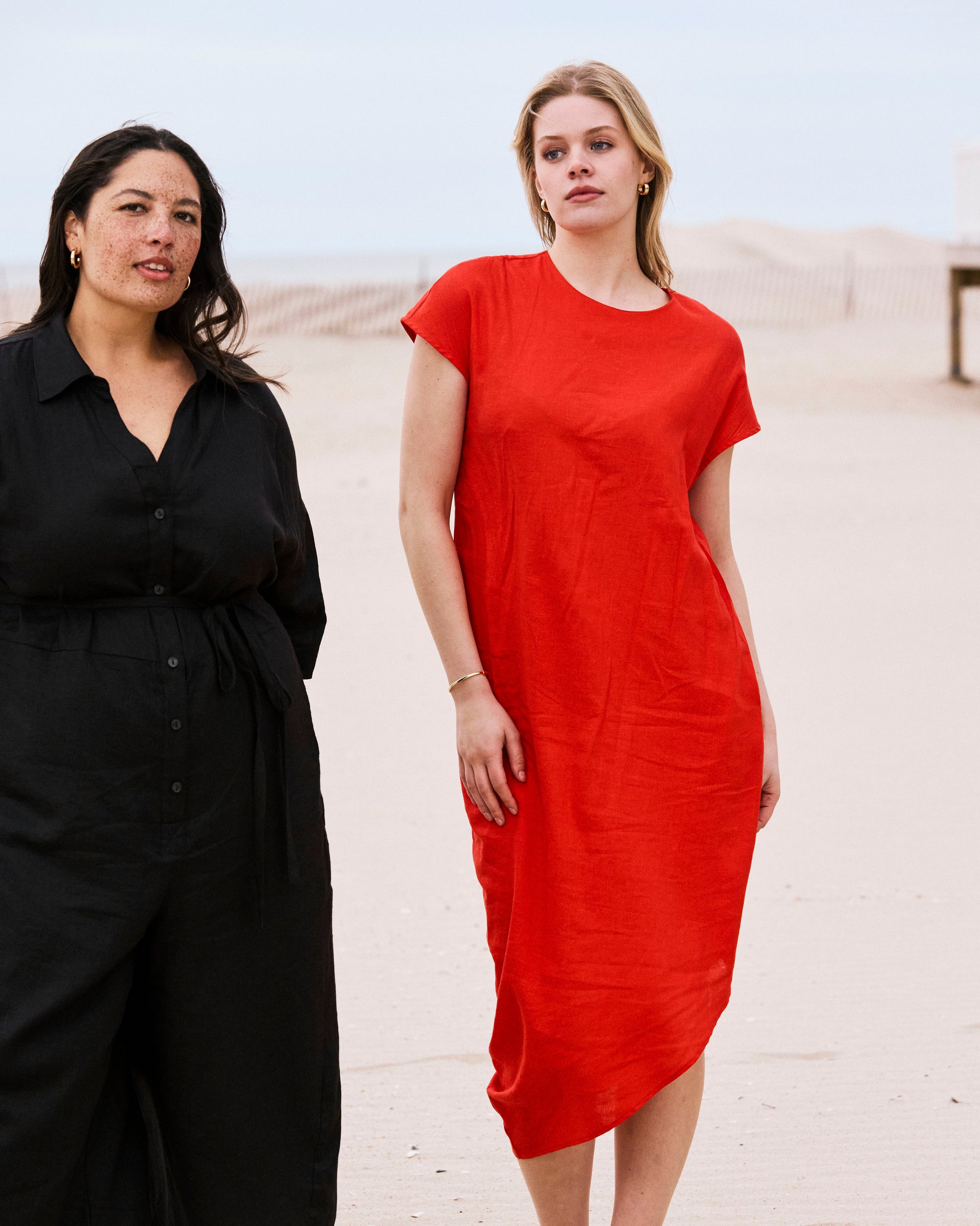 Iconic Stretch Linen Geneva Dress - / Shoreline Sunset- Size2XL - by Universal Standard Iconic Stretch Linen Geneva Dress - / Shoreline Sunset- Size2XL - by Universal Standard