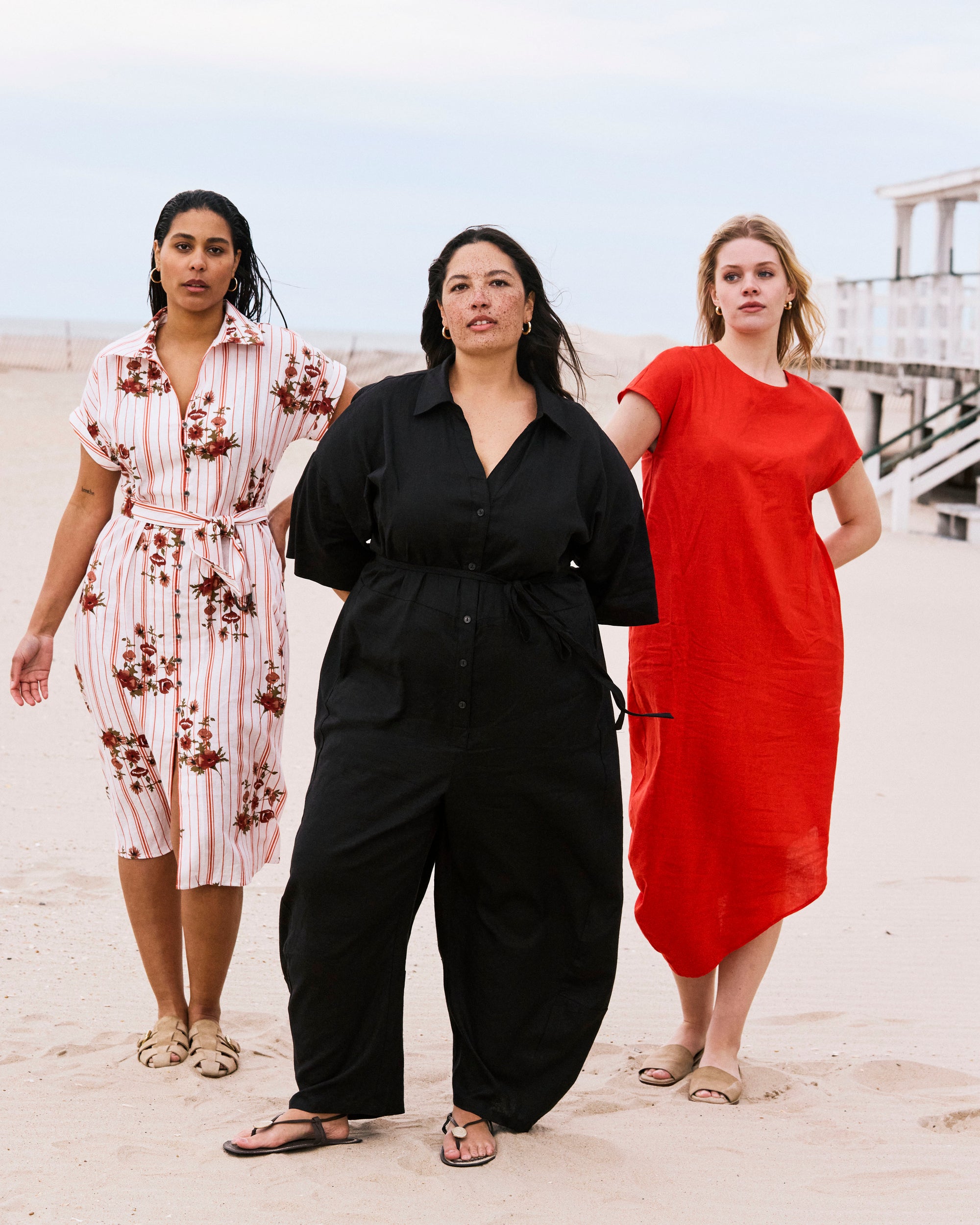 Maggie Barrel Leg Linen Blend Jumpsuit - Black | Plus Size & Straight Size Women's Fashion | Universal Standard