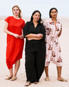 Sandy Stretch Linen Blend Shirtdress - Wild Flower Bouquet Print on Stripes | Plus Size & Straight Size Women's Fashion | Universal Standard