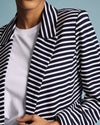 Bianca Double Breasted Ponte Blazer - St. James Stripe