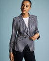 Bianca Double Breasted Ponte Blazer - St. James Stripe