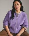 Better-Than-Wool Zip Cardigan - Purple Posey