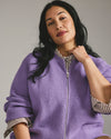 Better-Than-Wool Zip Cardigan - Purple Posey