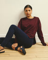 Fiona Side Slit Sweatshirt - Black Cherry | Plus Size & Straight Size Women's Fashion | Universal Standard