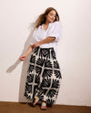 Palazzo Cargo Linen Blend Pant - Ink Bloom Print | Plus Size & Straight Size Women's Fashion | Universal Standard