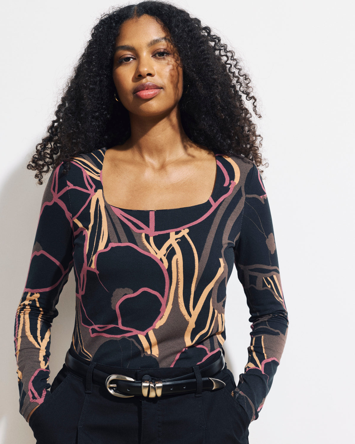 Agatha Liquid Jersey Top - Poppy Field Print | Plus Size & Straight Size Women's Fashion | Universal Standard
