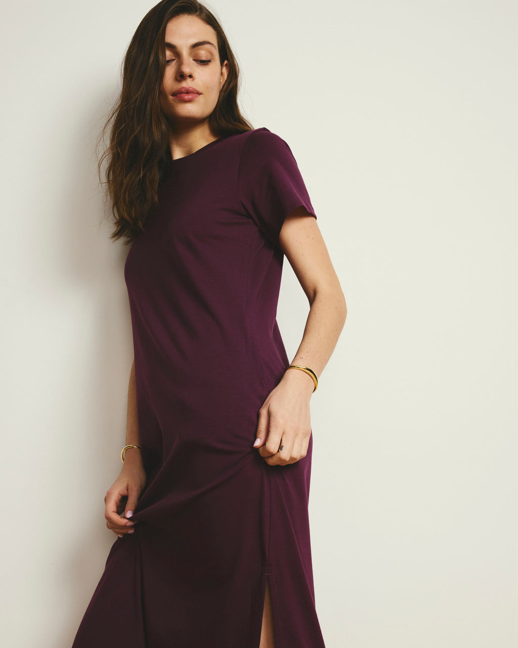 Maxi T-Shirt Dress - / Gamay- SizeM