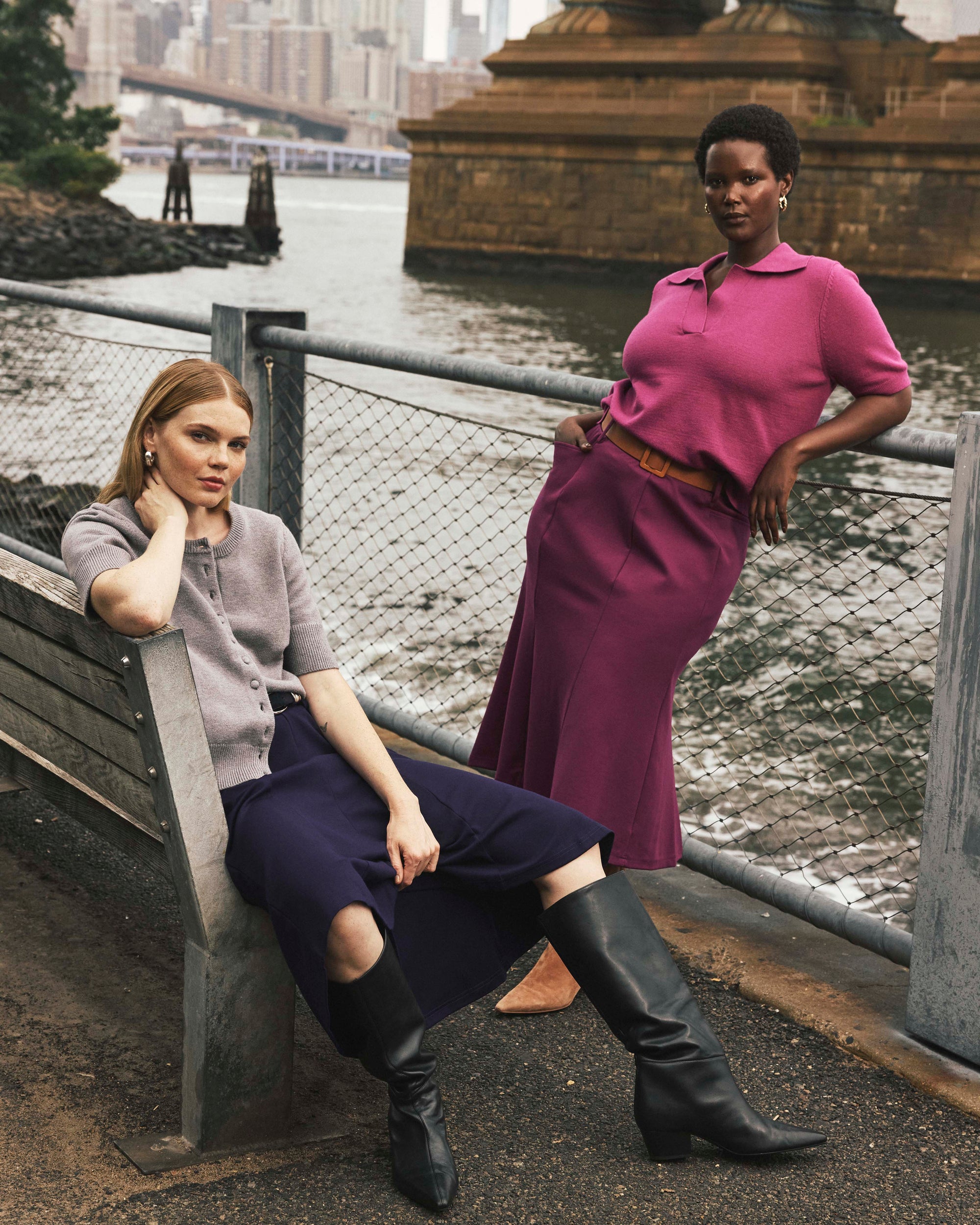 Savvy Fine Knit Short Sleeve Polo Sweater - Rothko Purple | Plus Size & Straight Size Women's Fashion | Universal Standard