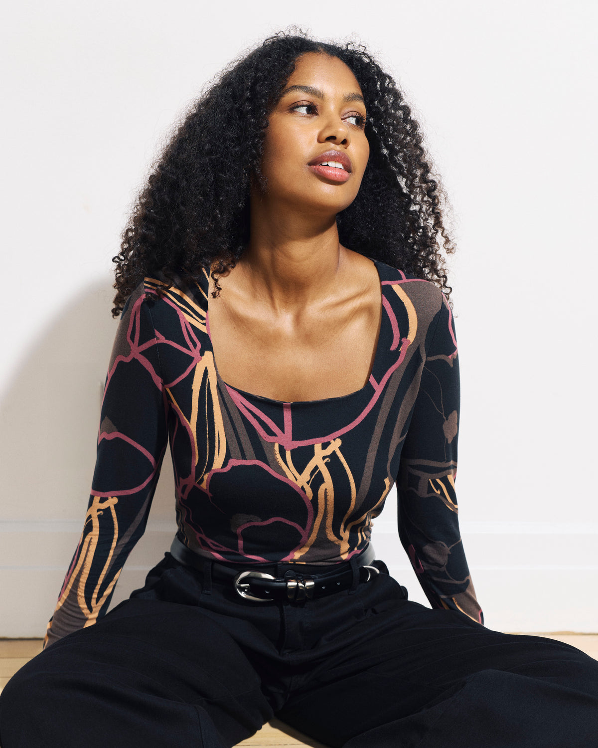 Agatha Liquid Jersey Top - Poppy Field Print | Plus Size & Straight Size Women's Fashion | Universal Standard