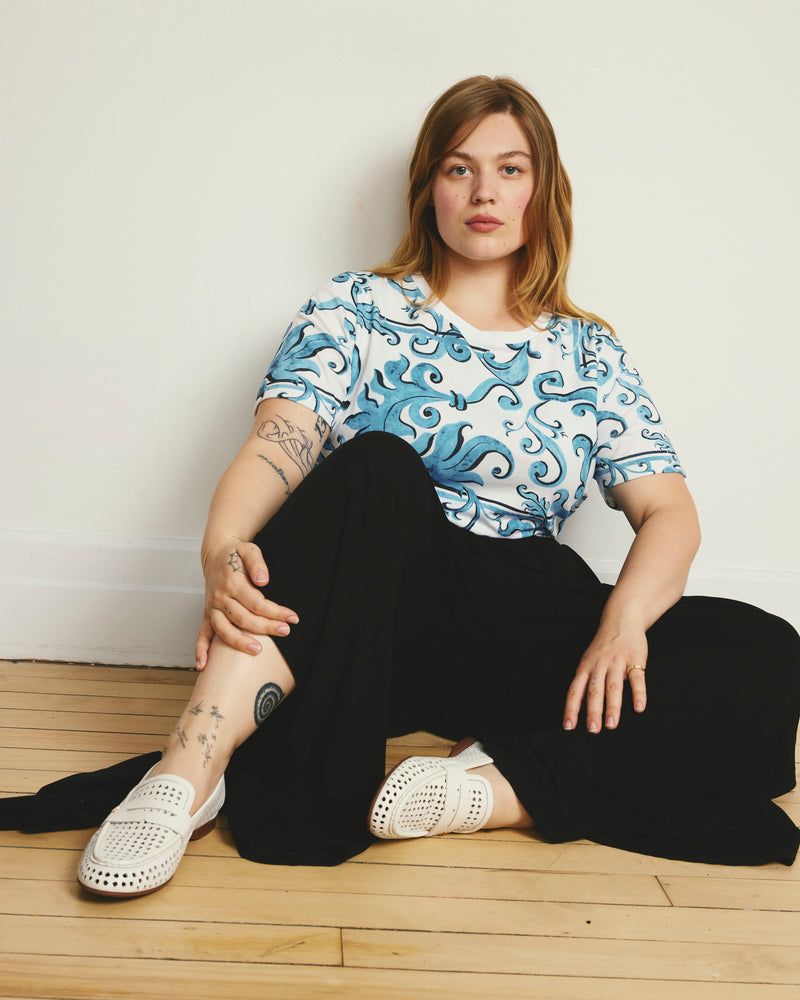Tee Rex - Blue Majolica Print | Plus Size & Straight Size Women's Fashion | Universal Standard