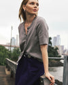 Soft Spun Short Sleeve Cardigan - Barcarolle Gray | Plus Size & Straight Size Women's Fashion | Universal Standard