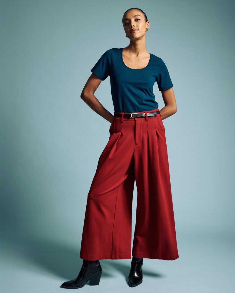 Scoop Neck Tee - Pageant Blue