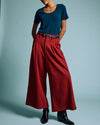 Palais Wide Leg Ponte Pants - Garnet