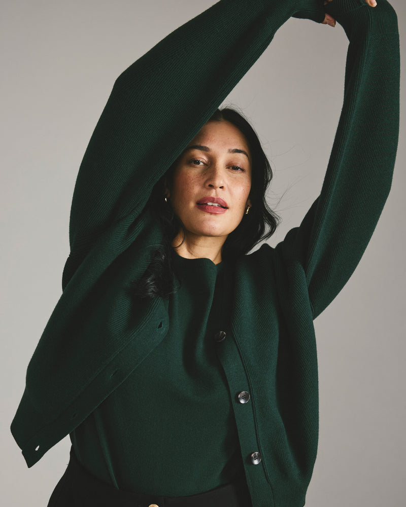 Better-Than-Wool Cardigan - Forest Green