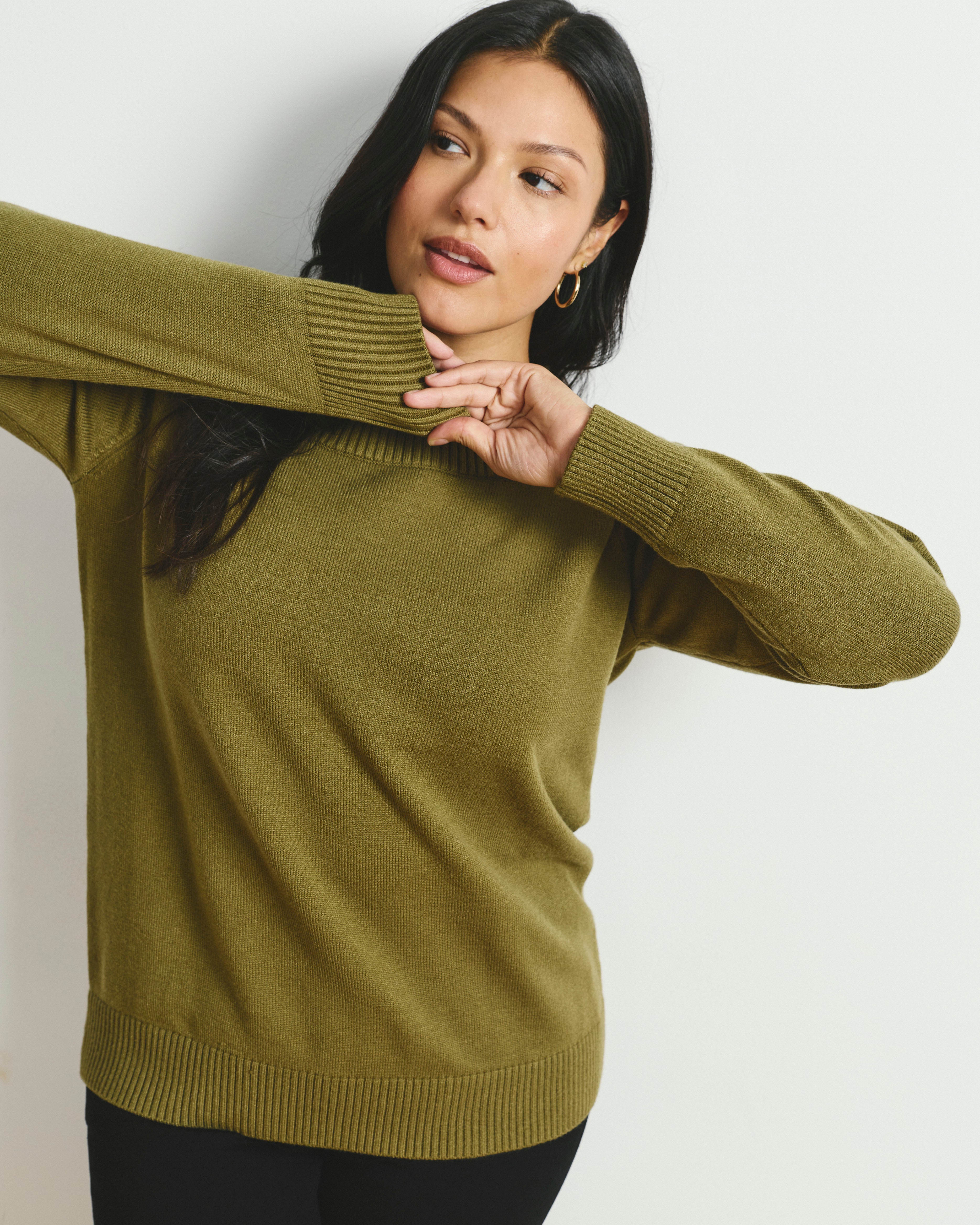 Noomi Cold Shoulder Sweater - Capulet Olive