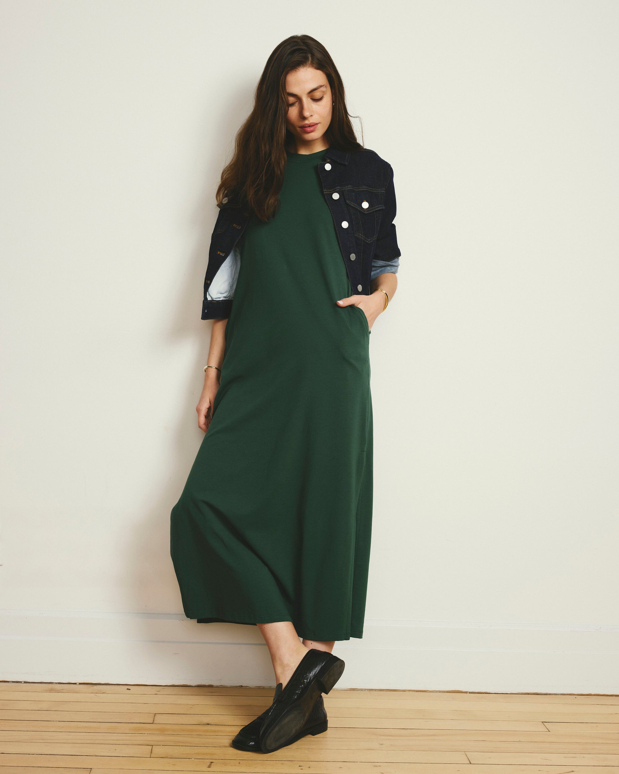 Halie Maxi T-Shirt Dress - Conifer | Plus Size & Straight Size Women's Fashion | Universal Standard