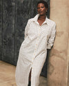 Odeon Stretch Poplin Shirtdress - White Windowpane Check | Plus Size & Straight Size Women's Fashion | Universal Standard