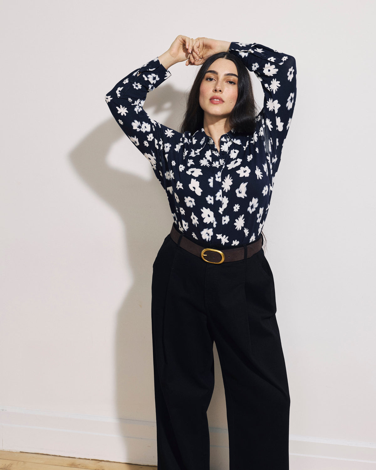 Elbe Liquid Jersey Shirt Classic Fit - Mystic Blossom | Plus Size & Straight Size Women's Fashion | Universal Standard