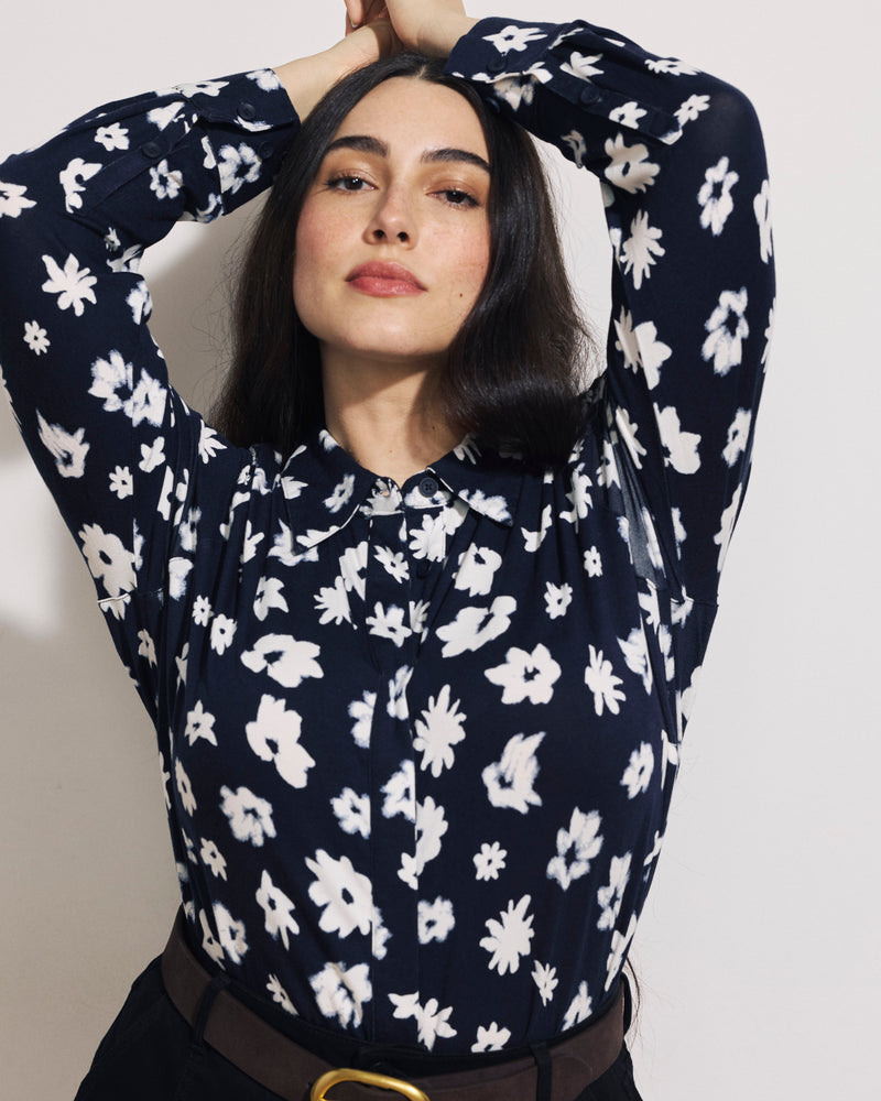 Elbe Liquid Jersey Shirt Classic Fit - Mystic Blossom | Plus Size & Straight Size Women's Fashion | Universal Standard