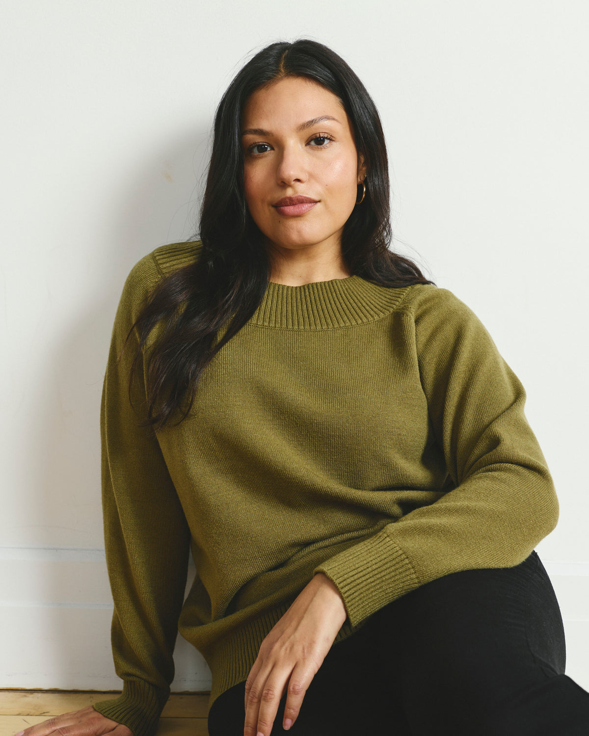 Noomi Cold Shoulder Sweater - Capulet Olive