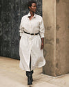 Odeon Stretch Poplin Shirtdress - White Windowpane Check | Plus Size & Straight Size Women's Fashion | Universal Standard