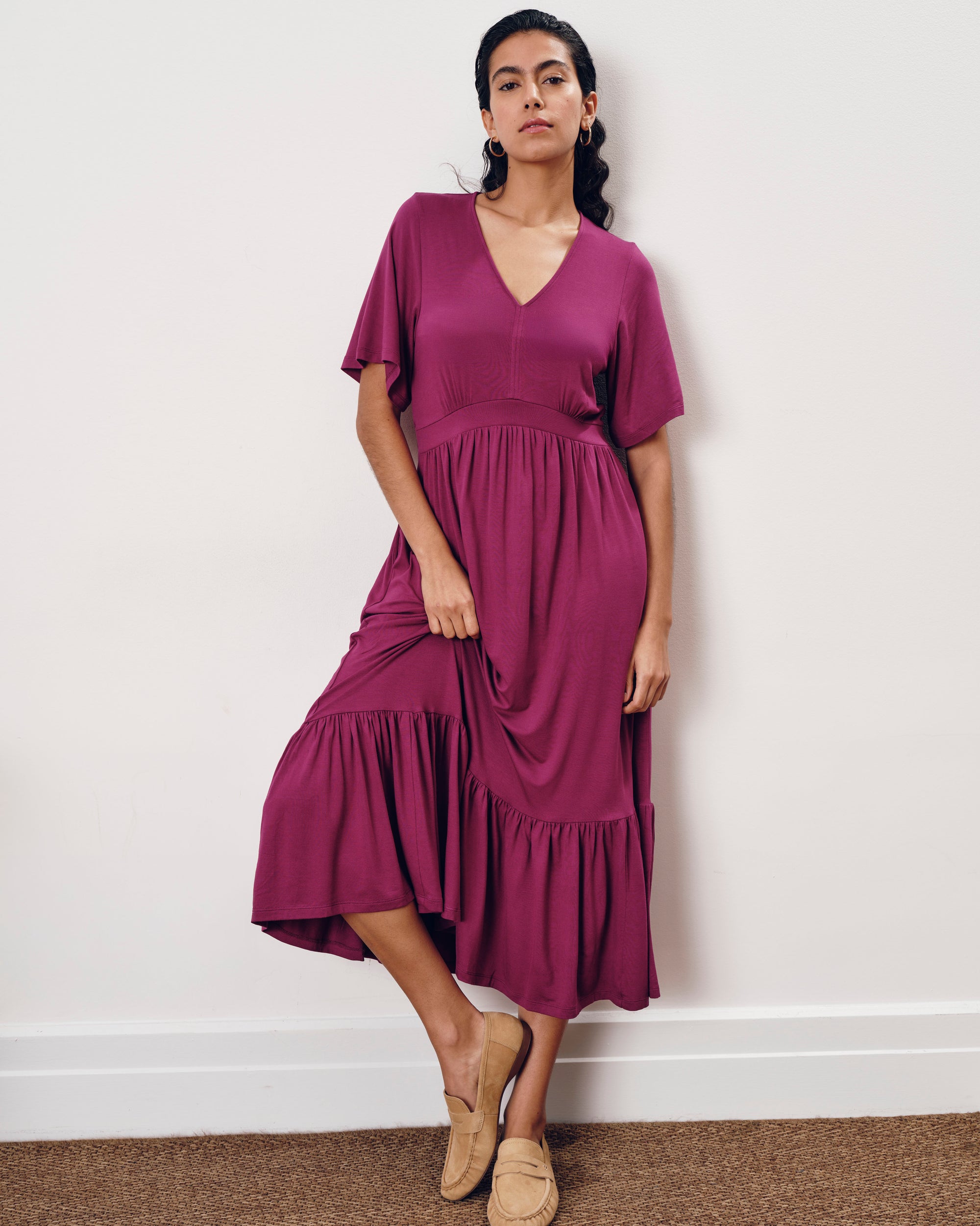 Ravello Liquid Jersey Dress - Rothko Purple | Plus Size & Straight Size Women's Fashion | Universal Standard