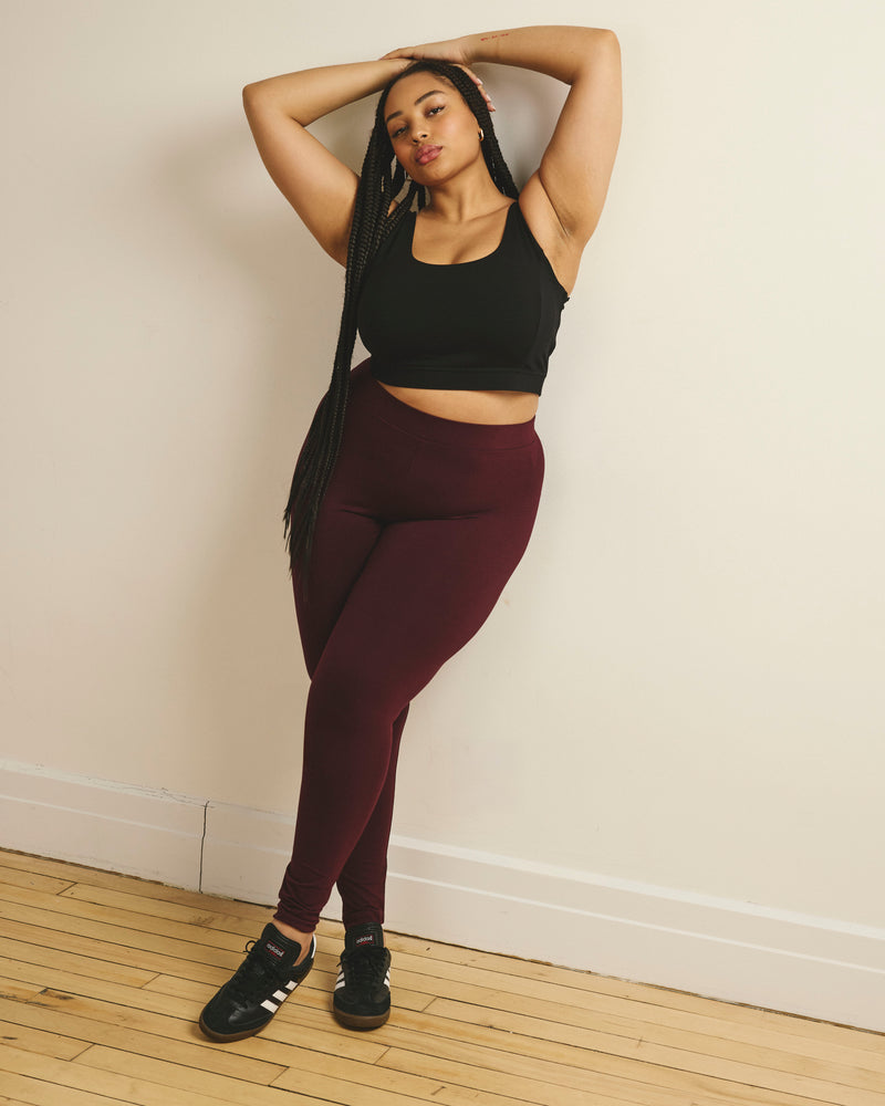 Roya Leggings 27 Inch - Black Cherry