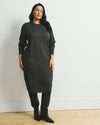 Savvy Fine Knit Everyday Sweater Dress - Dark Gray