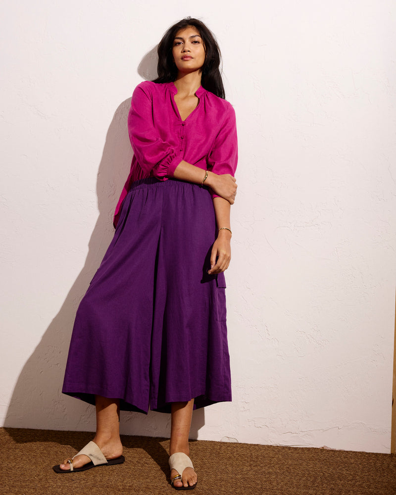 Palazzo Cargo Linen Pant - Dreamy Purple | Plus Size & Straight Size Women's Fashion | Universal Standard