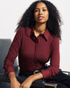 Elbe Popover Liquid Jersey Shirt Classic Fit - Deep Red | Plus Size & Straight Size Women's Fashion | Universal Standard