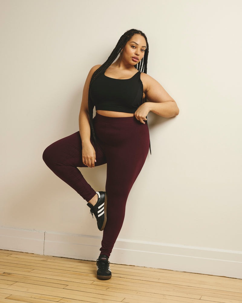 Roya Leggings 27 Inch - Black Cherry