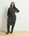 Savvy Fine Knit Everyday Sweater Dress - Dark Gray