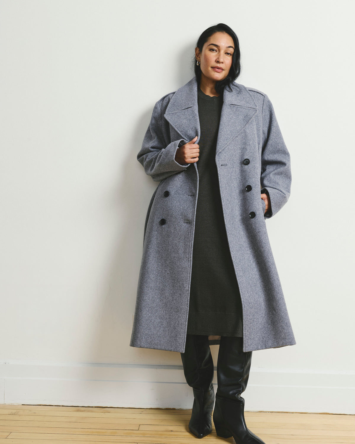 Callaghan Wool Blend Coat - Barcarolle Gray