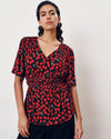 Flora Liquid Jersey Top - Very Cherry Print | Plus Size & Straight Size Women's Fashion | Universal Standard