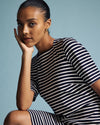 Envelope Neck Ponte Dress - St. James Stripe