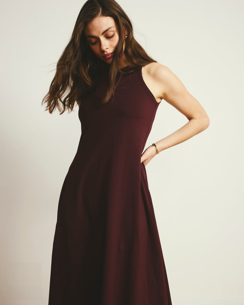 Sardinia Tank Dress - Black Cherry | Plus Size & Straight Size Women's Fashion | Universal Standard