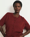 Soft Spun Short Sleeve Cardigan - Deep Red | Plus Size & Straight Size Women's Fashion | Universal Standard
