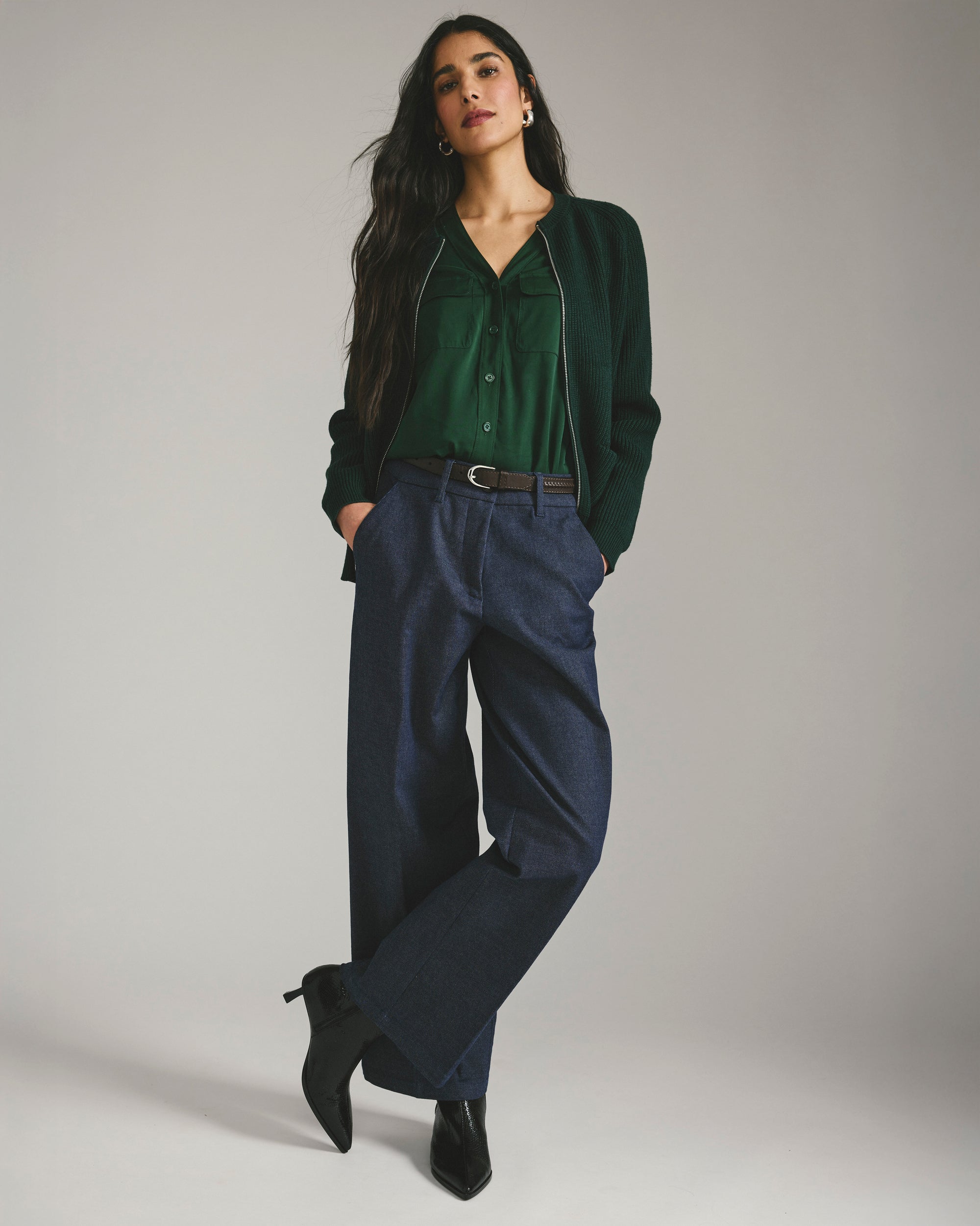 dress pants denim Universal Standard Plus Size Nova Denim Look Pants