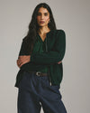 Better-Than-Wool Zip Cardigan - Forest Green