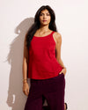 Kuki Sleeveless Linen Blend Top - Ruby Red | Plus Size & Straight Size Women's Fashion | Universal Standard