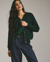 Better-Than-Wool Zip Cardigan - Forest Green