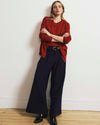 Savvy Fine Knit V-Neck Cardigan - Autumnal Red | Plus Size & Straight Size Women's Fashion | Universal Standard