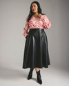 Charlotte Vegan Leather Skirt - Black