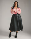 Charlotte Vegan Leather Skirt - Black