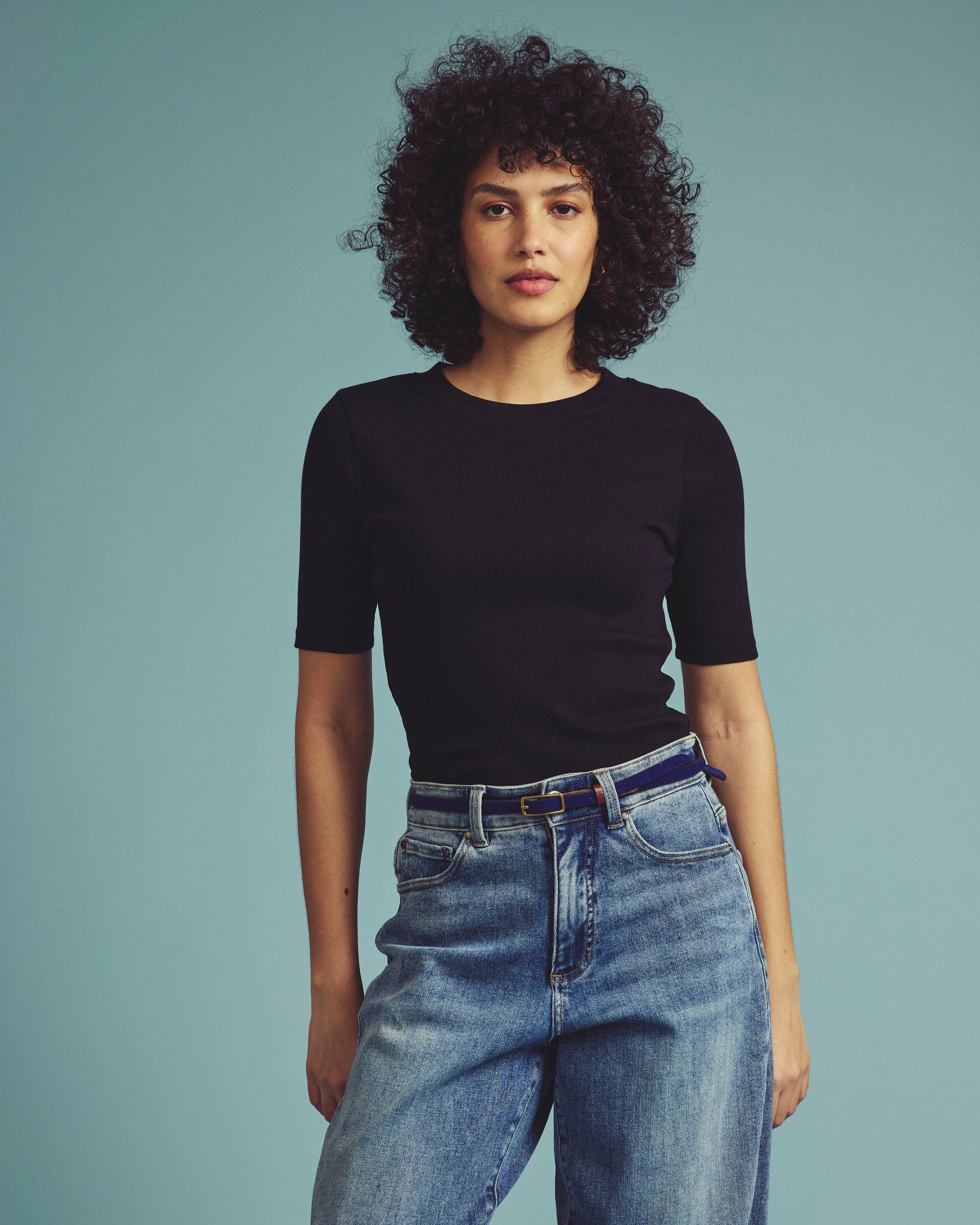 Classic Ribbed Tee - Black | Plus Size & Straight Size Women's Fashion | Universal Standard