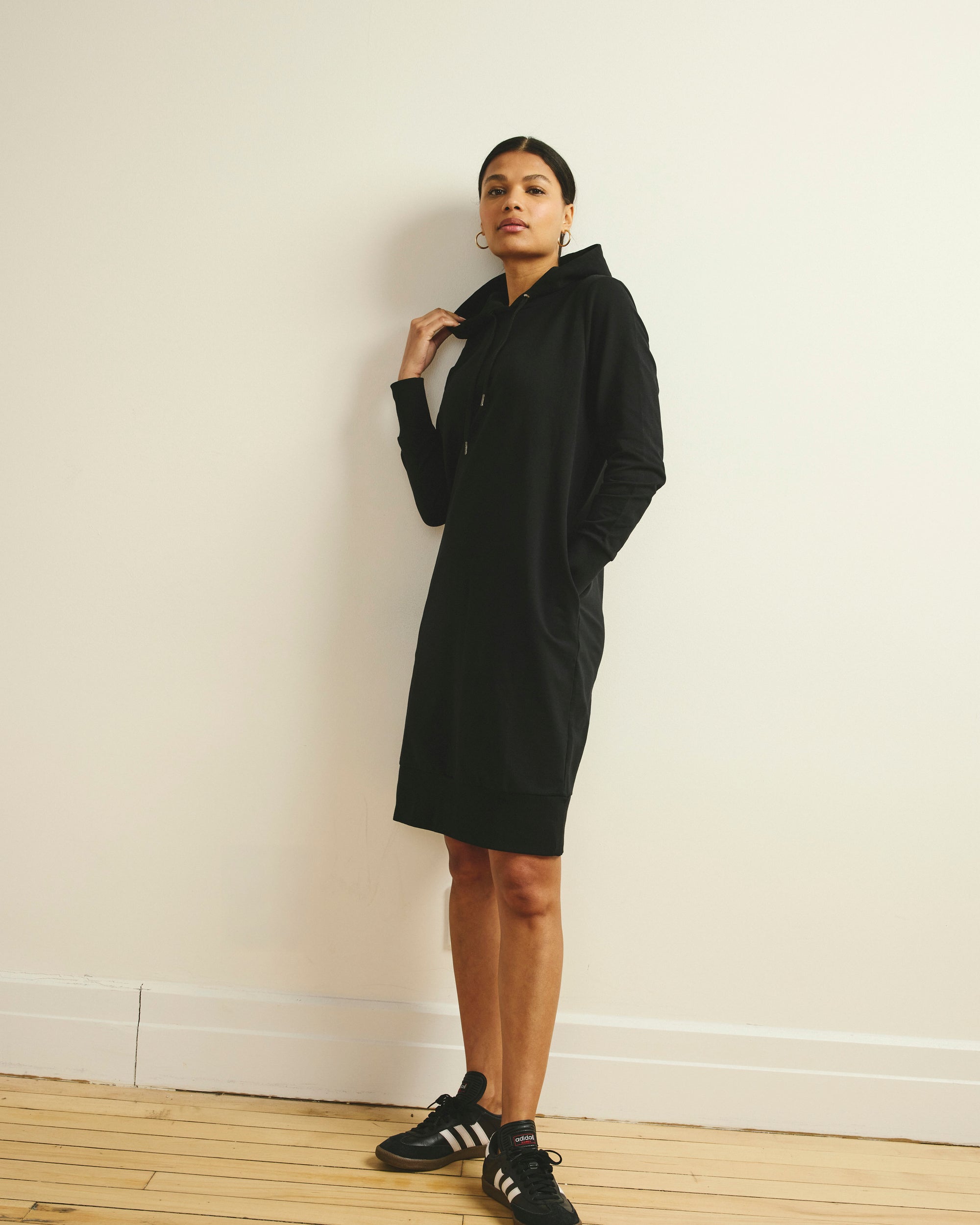Bree Hooded Sweatshirt Dress - Black Universal Standard Bree Hooded Sweatshirt Dress - Black Universal Standard