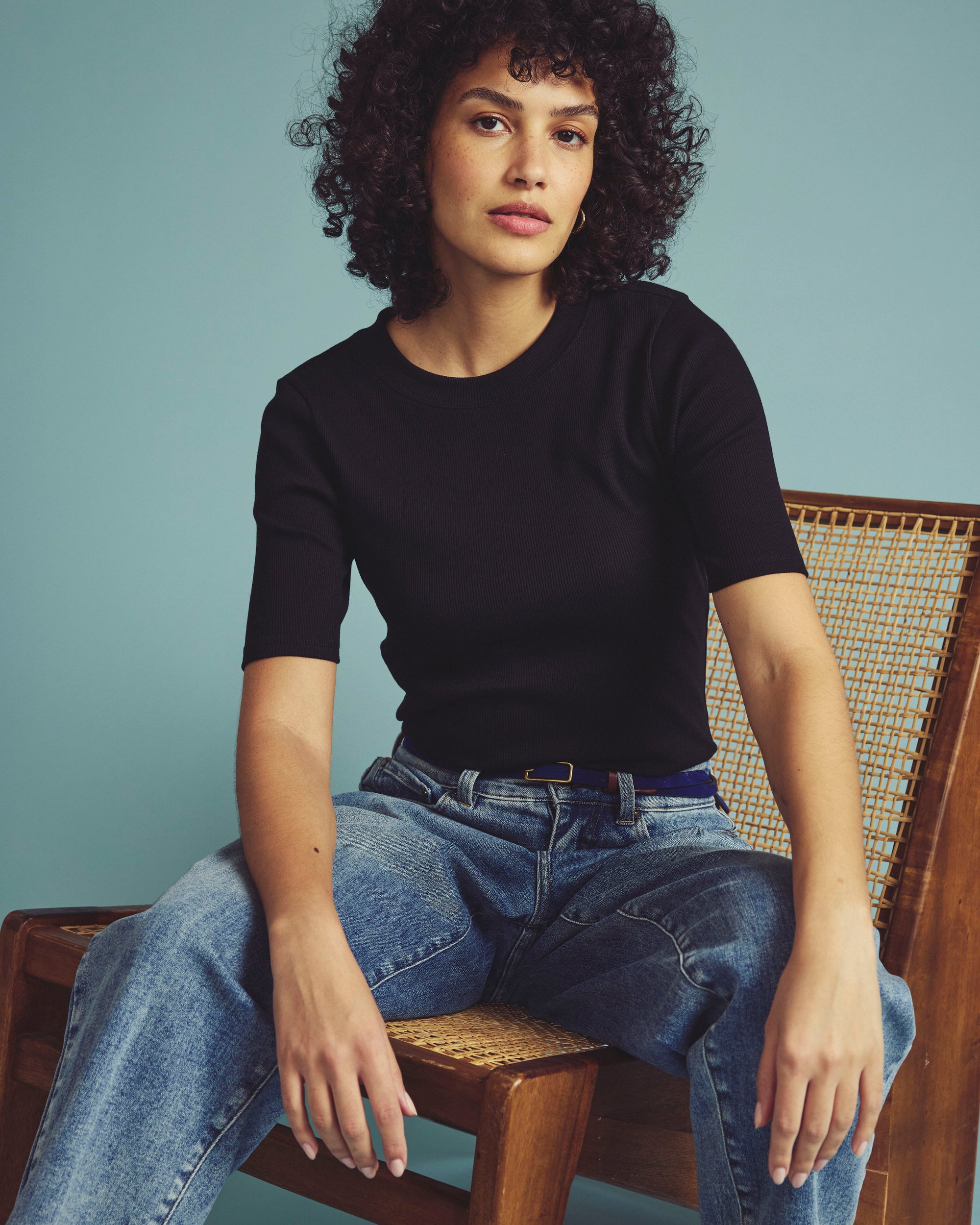 Classic Ribbed Tee - Black | Plus Size & Straight Size Women's Fashion | Universal Standard